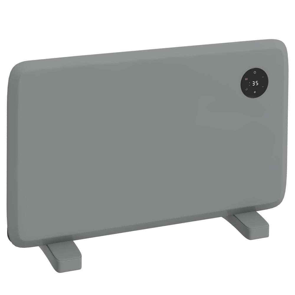 grey slim panel heater with LED touch panel