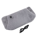 Grey plush heated waist belt with pocket