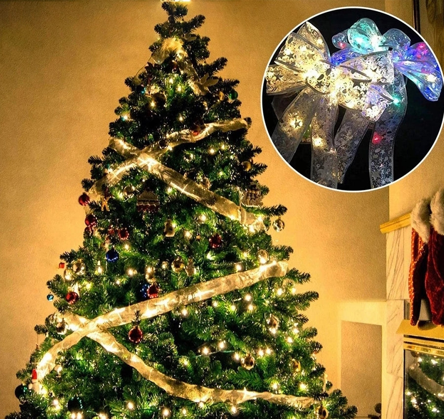 Ribbon Fairy Lights – LED Christmas Ribbon for Tree and Bows