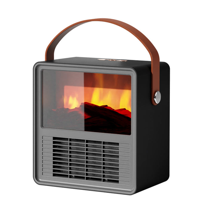 Snugleigh Small Ceramic Heater with Fireplace Flame Look