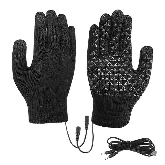Snugleigh USB Heated Knitted Gloves with Touchscreen Fingertips
