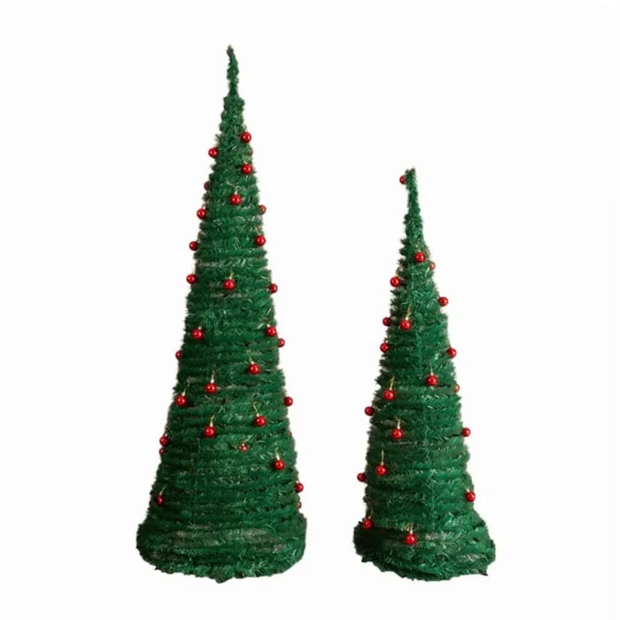 Snugleigh Set of 2 Pop-Up Christmas Trees with Red Baubles