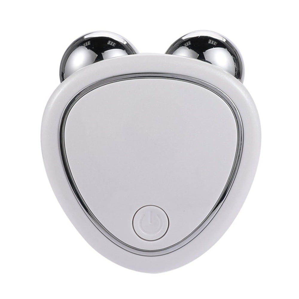 Handheld double roller facial massager