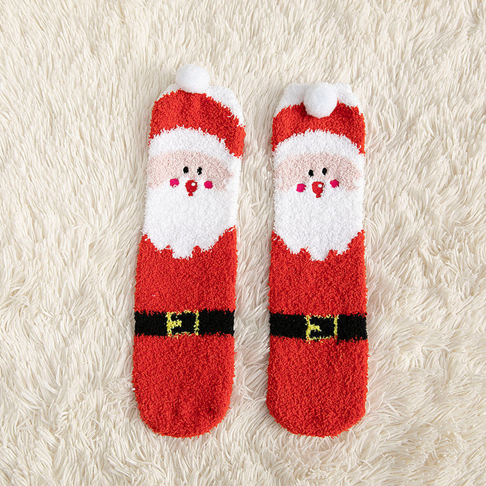 Snugleigh Kids Fluffy Christmas Bed Socks with 3D Ears