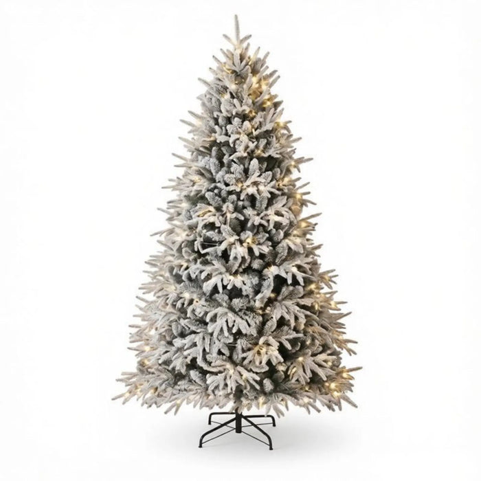 Snugleigh Extra-Full Flocked Christmas Tree with 260 LEDs, 6ft