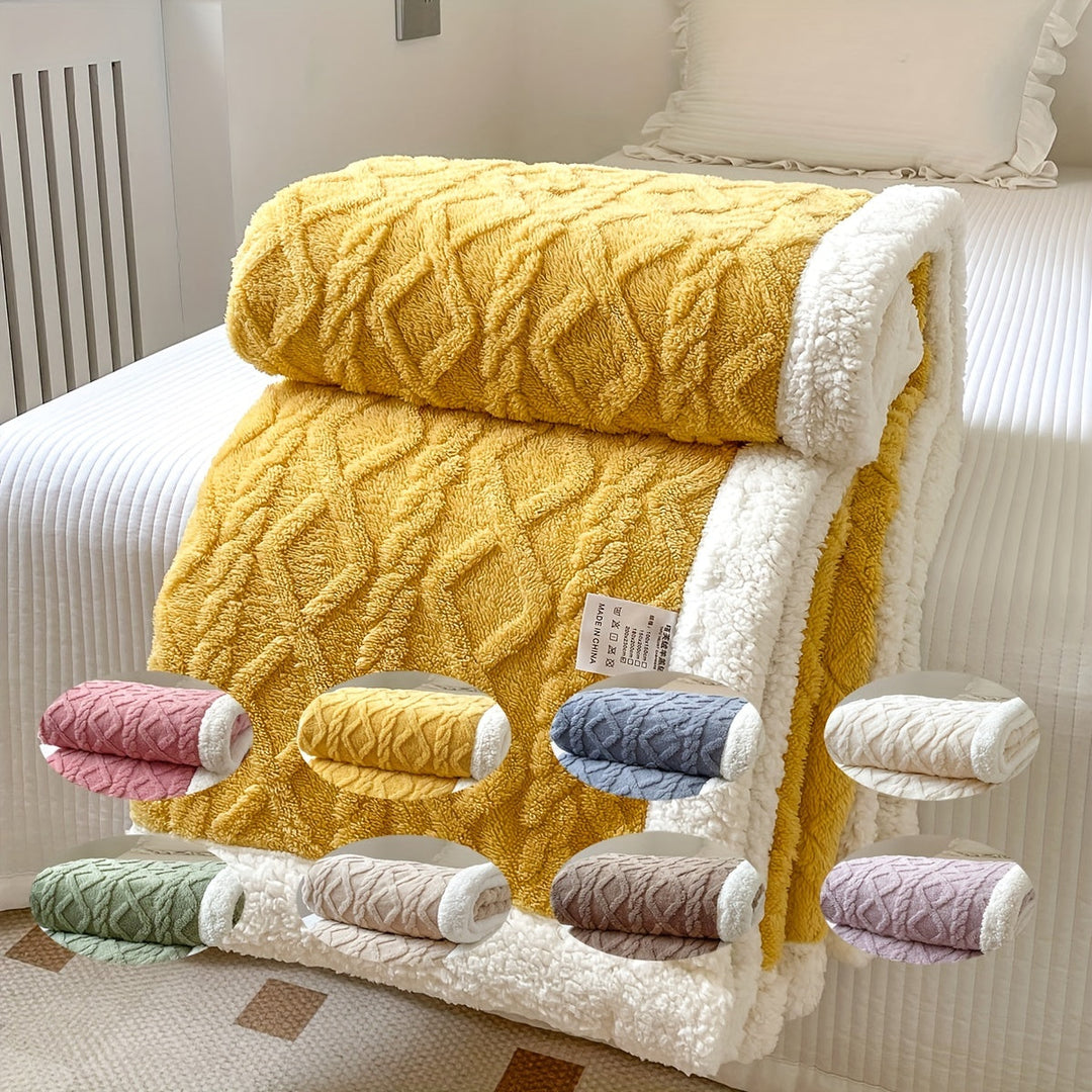 CozyNest - Reversible Fleece Blanket for Fall and Winter