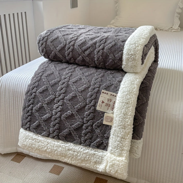 CozyNest - Reversible Fleece Blanket for Fall and Winter