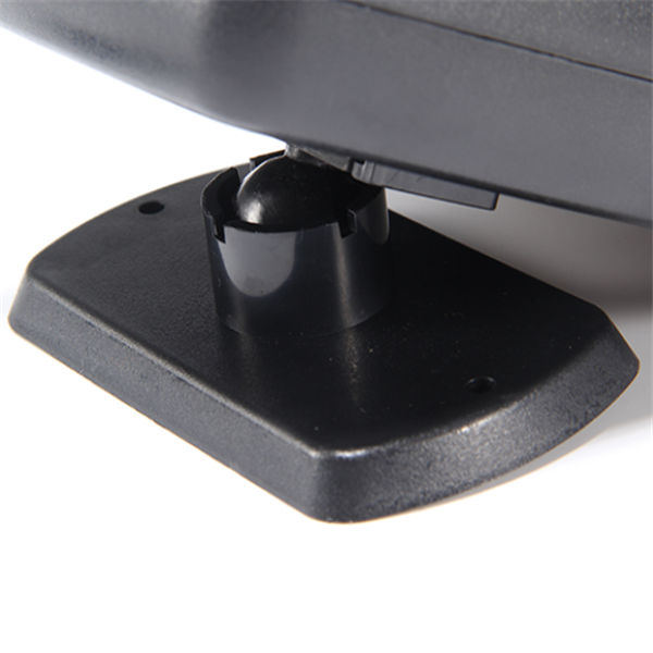 Black car heater fan on a dashboard