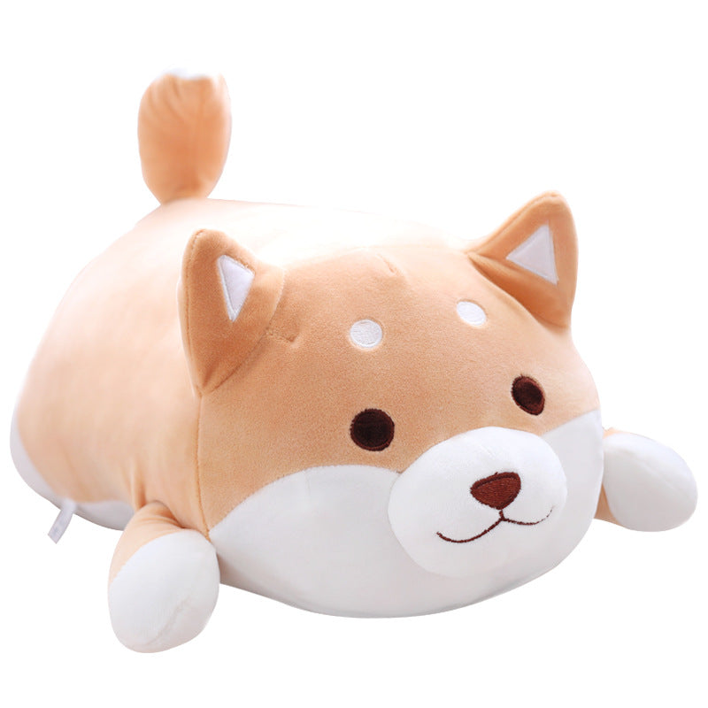 Chubby brown Shiba Inu plush toy