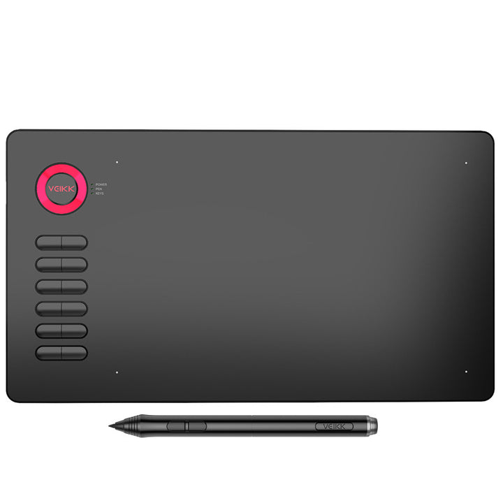 Graphics drawing tablet with stylus and pen stand