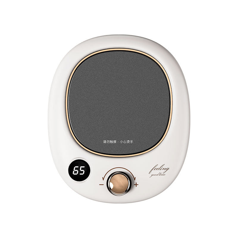 Dark green mug warmer with digital dial