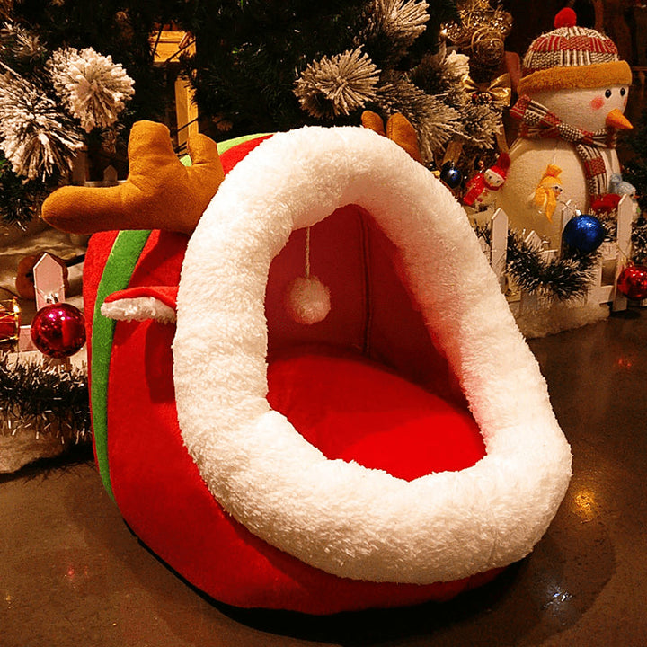 Cat Bed Indoor Soft Cat House With Removable Washable Cushion