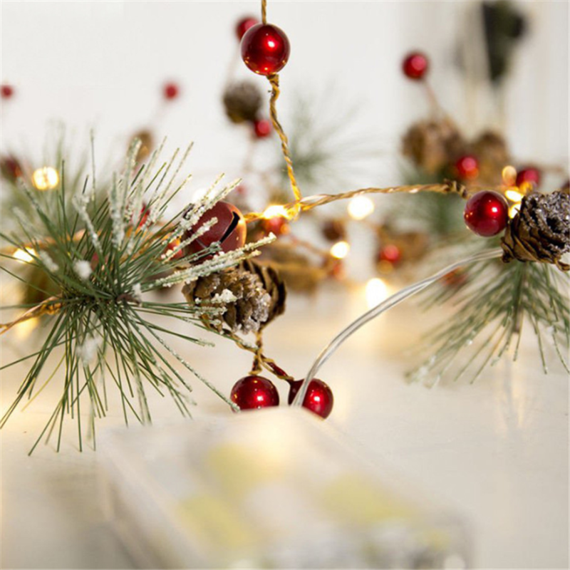 Pine Cone Star LED String Lights 2m Warm White