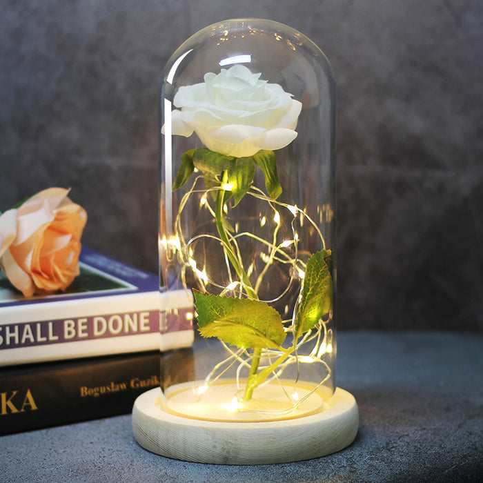 Snugleigh Enchanted rose in a glass dome with LED lights