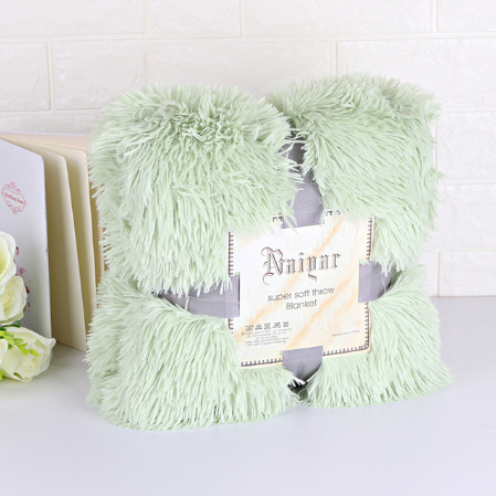 Shaggy Faux Fur Sherpa Throw Blanket, Super Soft and Warm