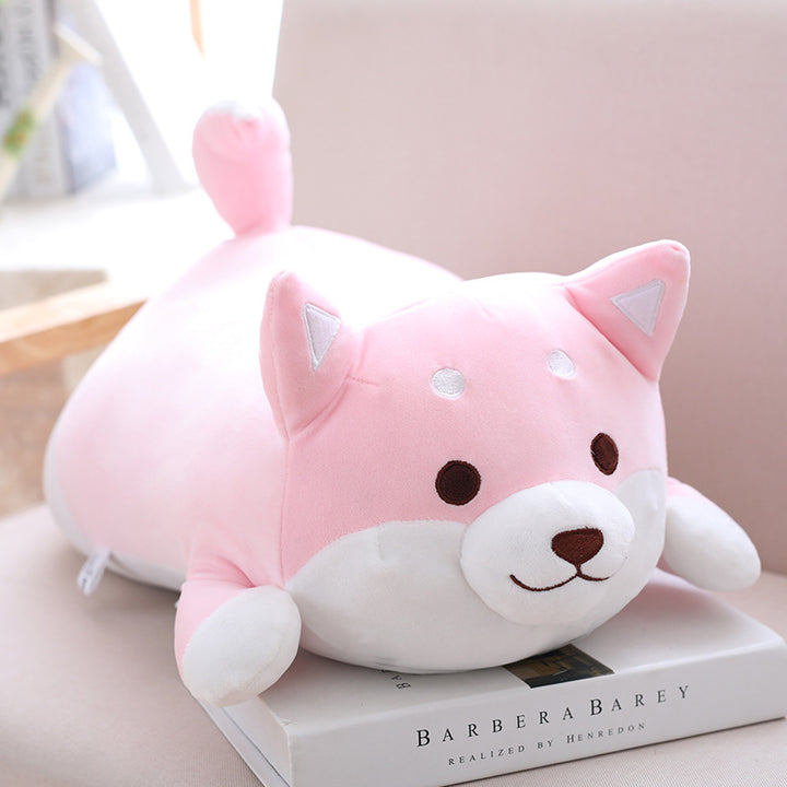 Chubby brown Shiba Inu plush toy