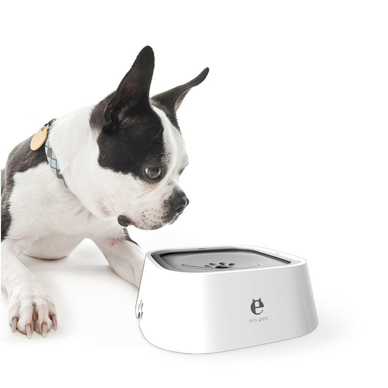 Floating no-spill water bowl for dogs and cats