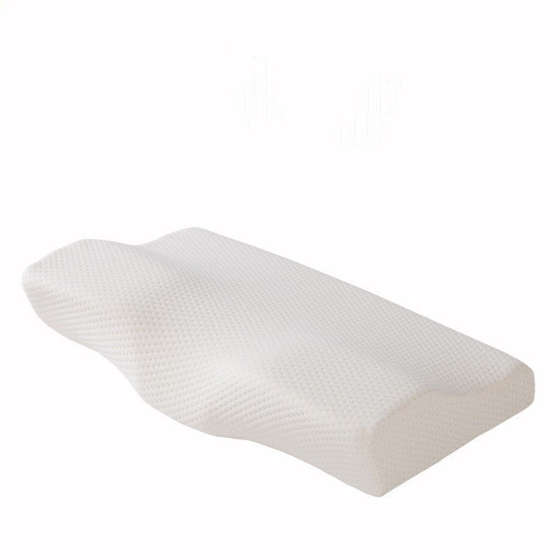 Contoured memory foam pillow with zip cover