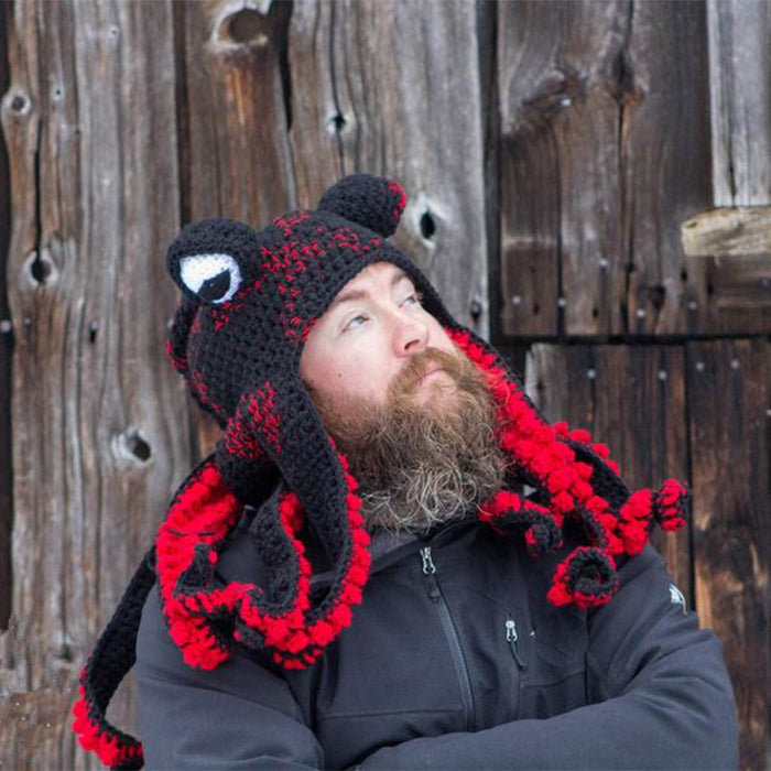 Snugleigh Crochet Octopus Hat with Curly Tentacles