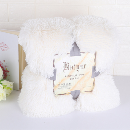 Shaggy Faux Fur Sherpa Throw Blanket, Super Soft and Warm