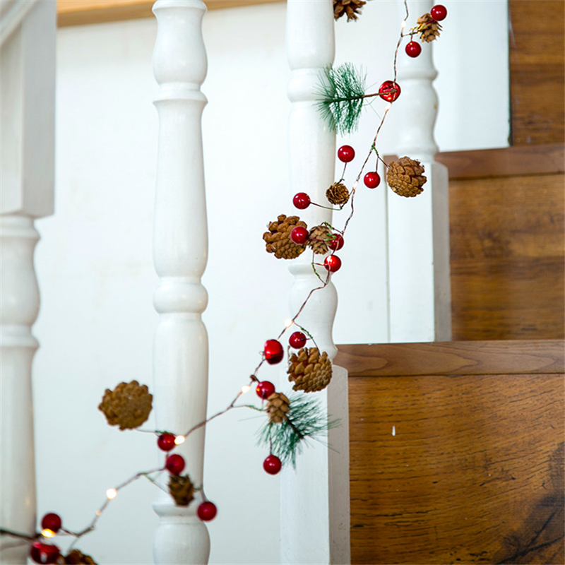 Pine Cone Star LED String Lights 2m Warm White