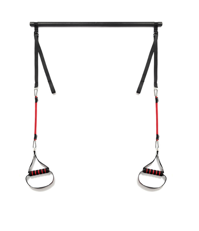 Pilates bar kit with resistance bands