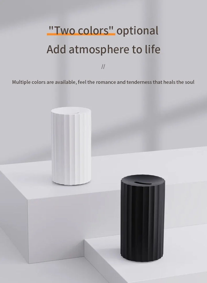 Small Air Humidifier With Flame Effect, 100ml, Quiet Diffuser