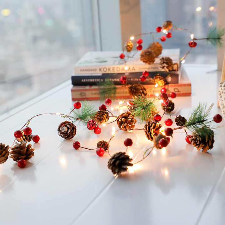 Pine Cone Star LED String Lights 2m Warm White