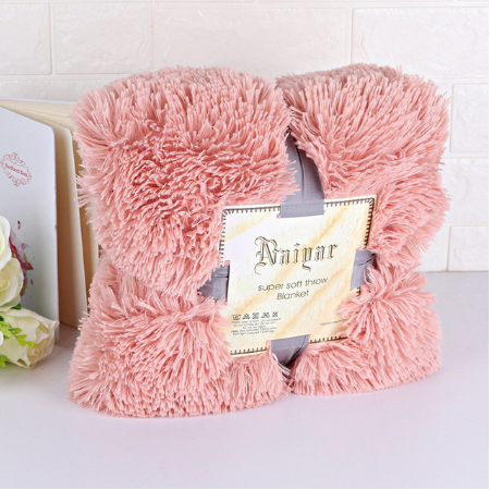 Shaggy Faux Fur Sherpa Throw Blanket, Super Soft and Warm