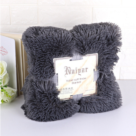 Shaggy Faux Fur Sherpa Throw Blanket, Super Soft and Warm