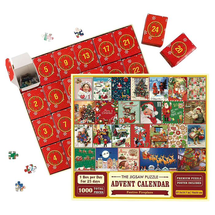 Snugleigh Christmas Jigsaw Advent Calendar with 24 Puzzle Boxes