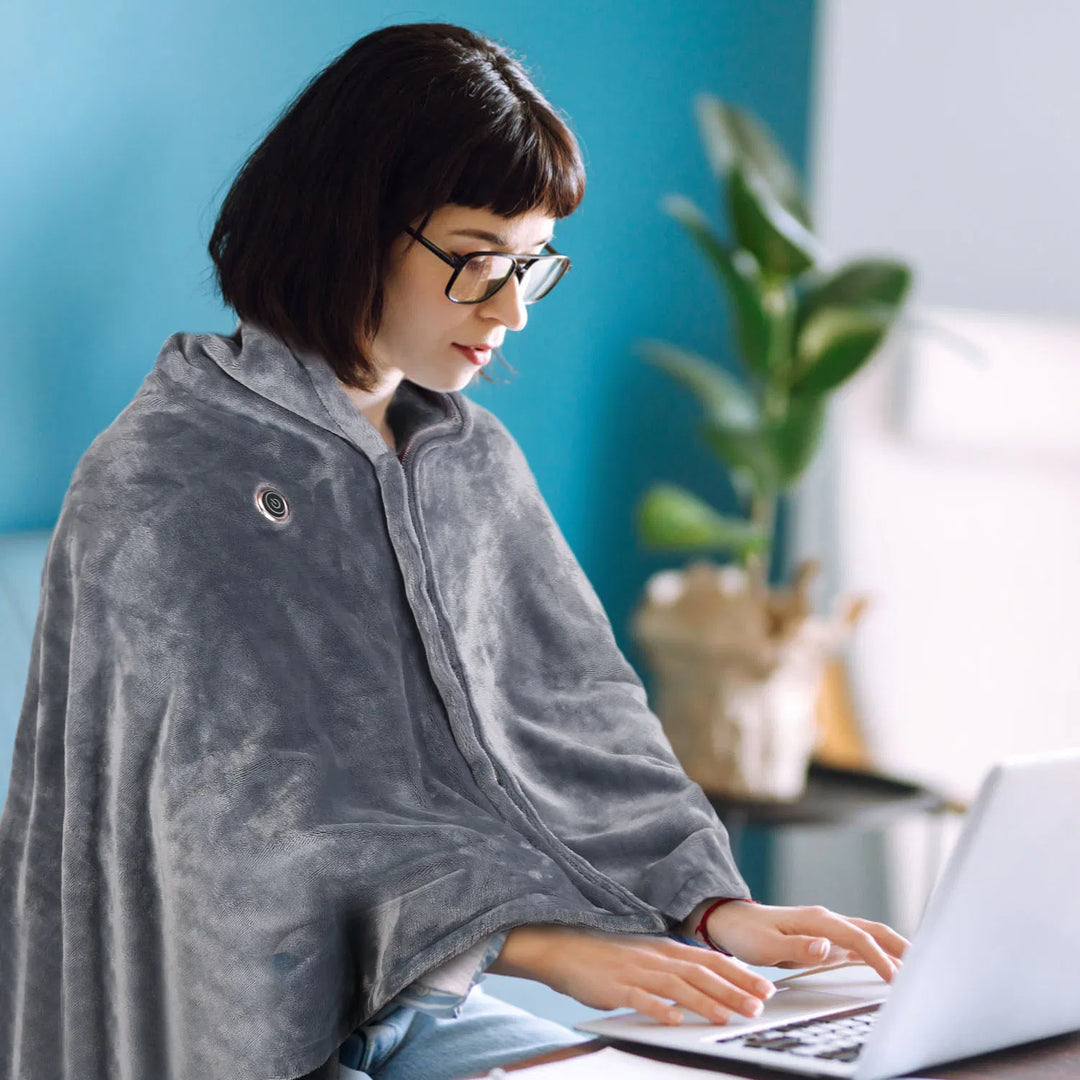Portable USB Heated Blanket Wrap With 3 Heat Settings