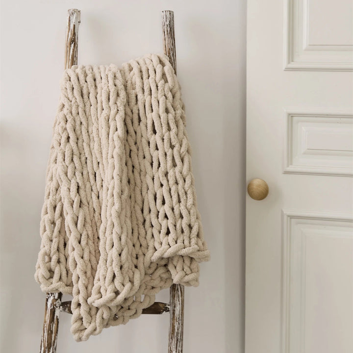 Cosy Chenille Chunky Knit Blanket Throw
