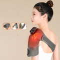 Grey heated knee wrap with digital control panel