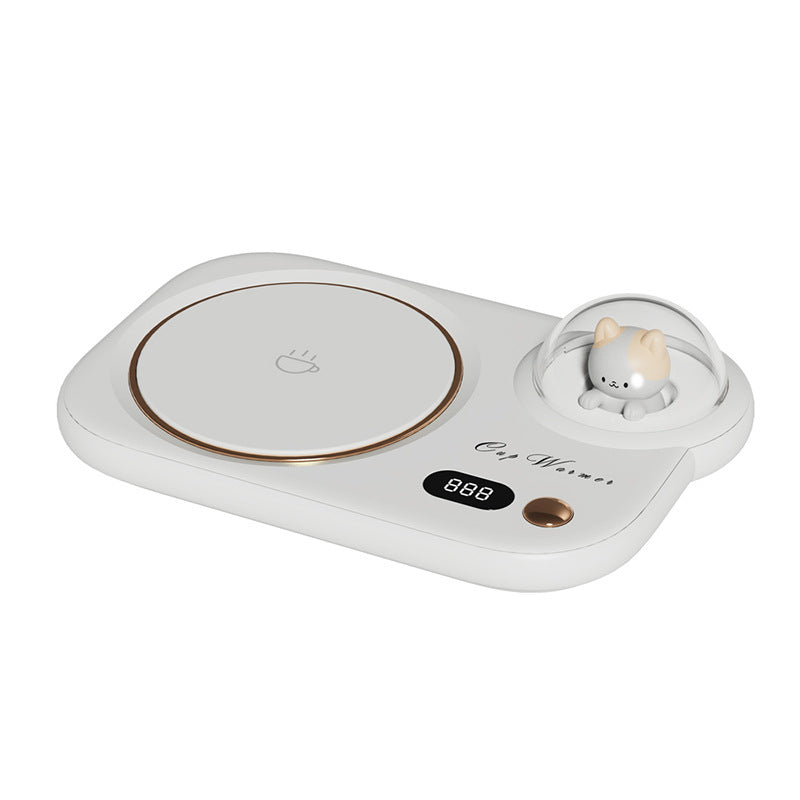 Cup warmer with glowing pet night light dome