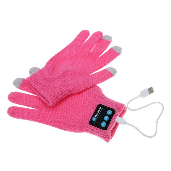 Knitted Bluetooth gloves with call buttons