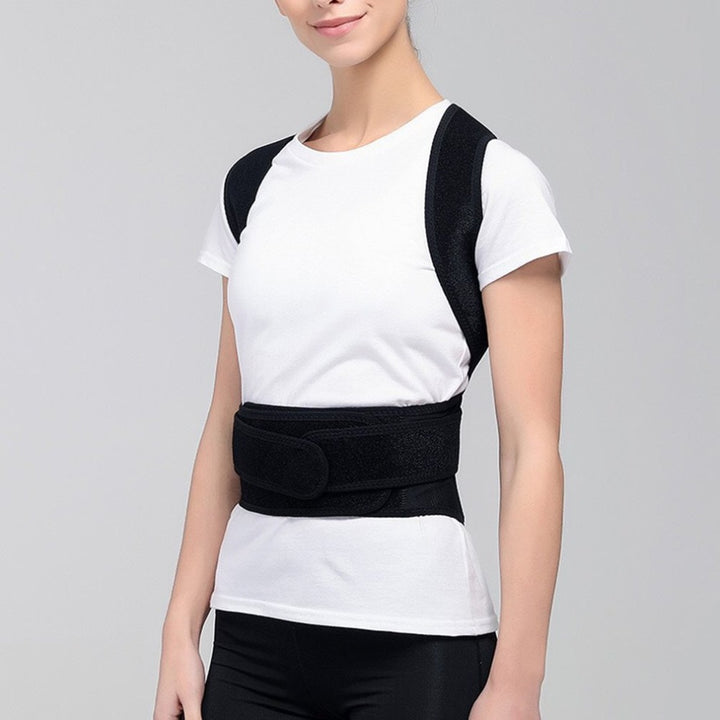 Black back posture corrector brace
