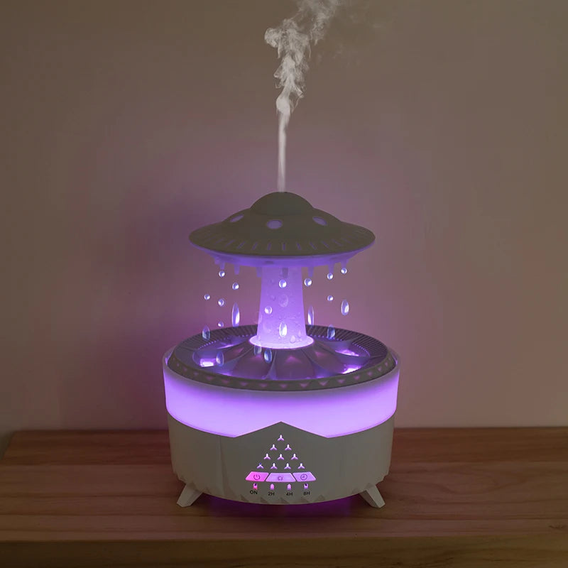 UFO Raindrop Humidifier With Water Drop Sound And Aroma Diffuser