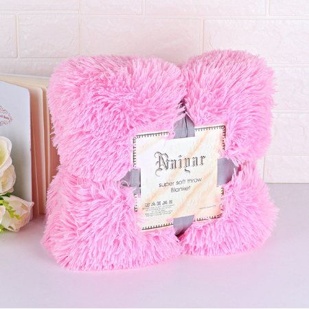 Shaggy Faux Fur Sherpa Throw Blanket, Super Soft and Warm