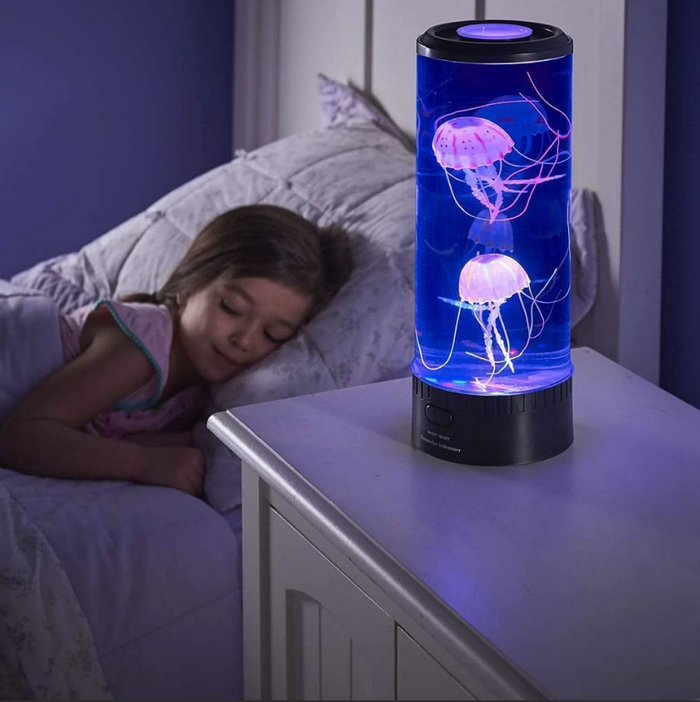 Snugleigh Jellyfish night lamp with floating jellyfish