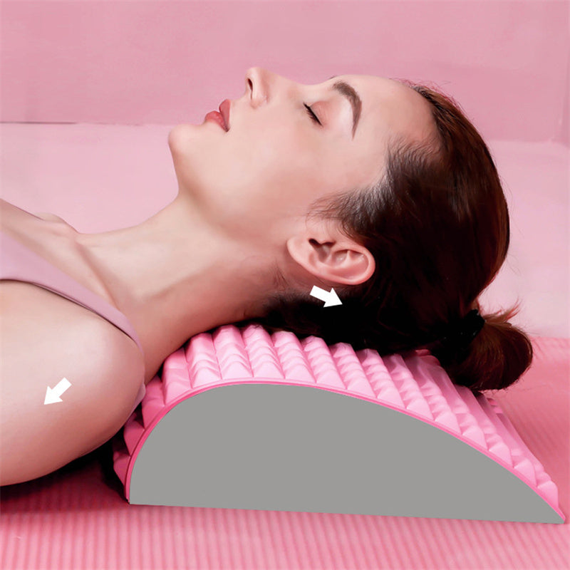 Arched foam back stretcher with ridges