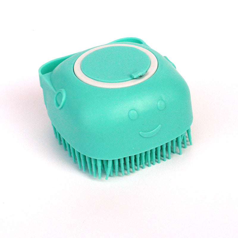 Silicone pet bath brush with shampoo