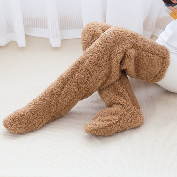 Snugleigh Over the Knee Fuzzy Socks, Leg Warmer in One