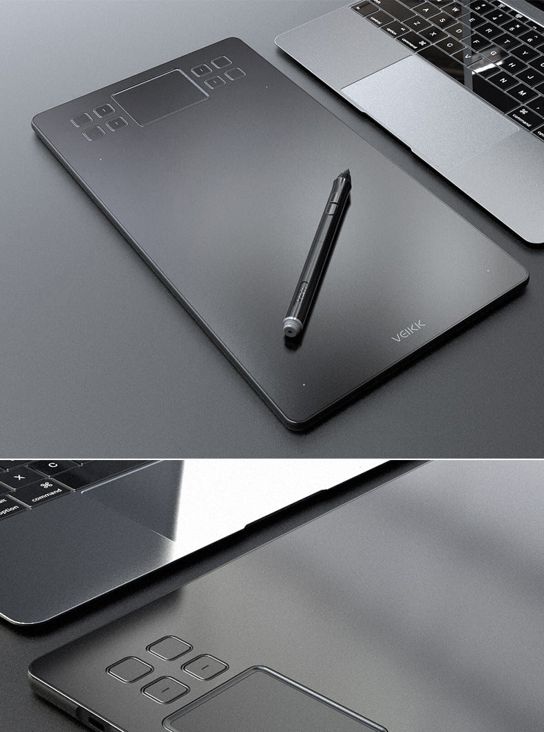 Graphics drawing tablet with stylus and pen stand