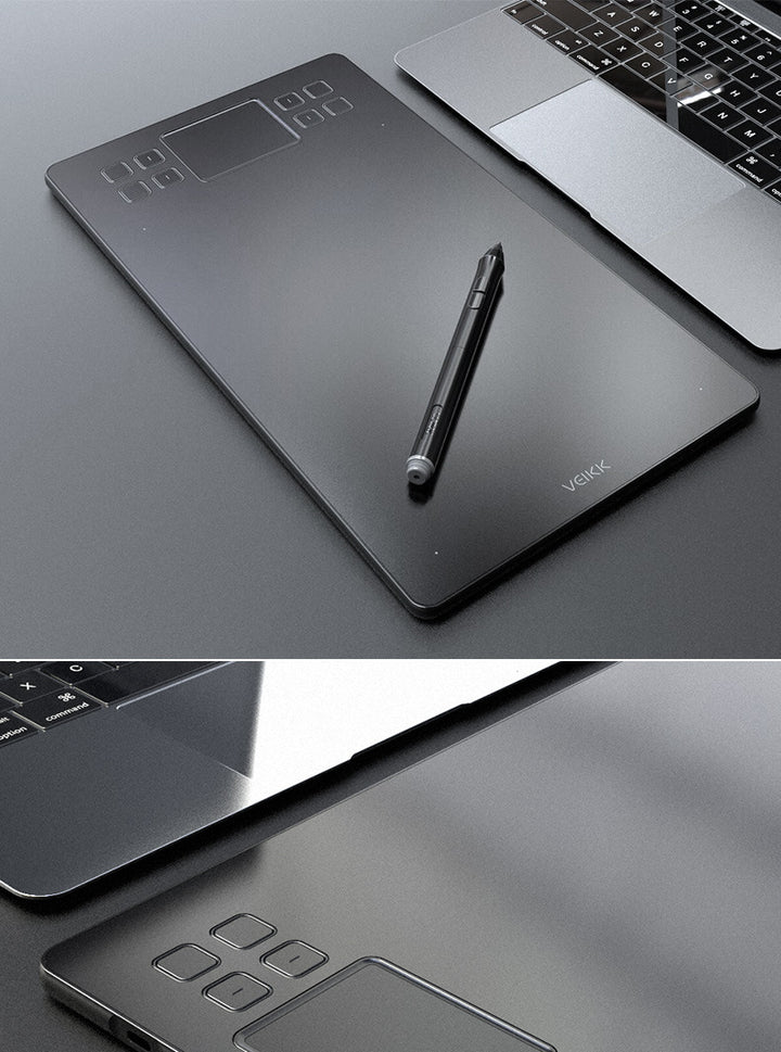 Graphics drawing tablet with stylus and pen stand