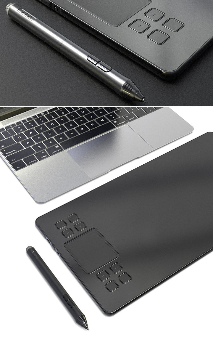 Graphics drawing tablet with stylus and pen stand