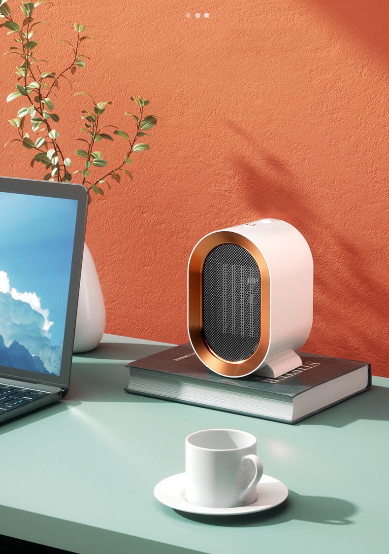 Small ceramic desk fan heater