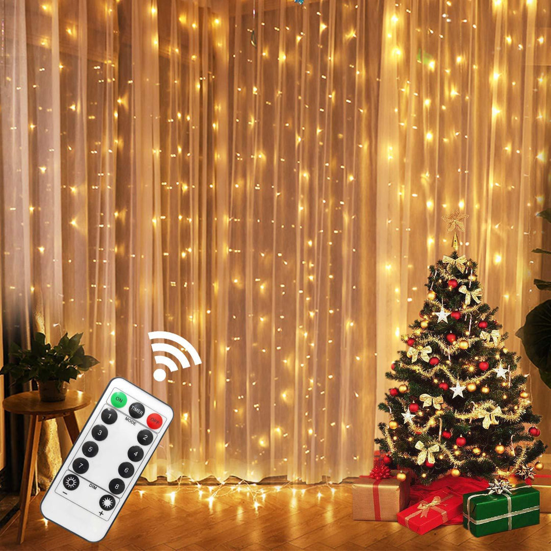 LED Curtain Fairy Lights USB With Remote Control Window