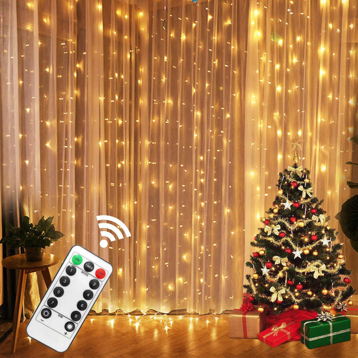 LED Curtain Fairy Lights USB With Remote Control Window