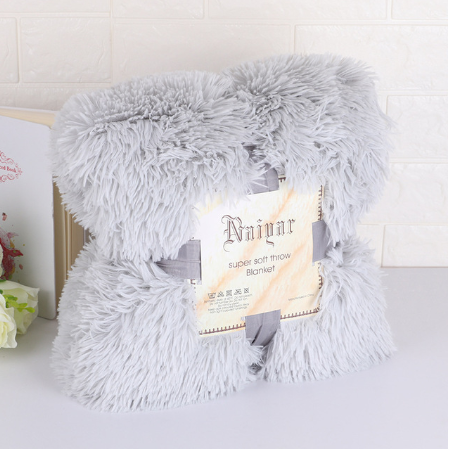 Shaggy Faux Fur Sherpa Throw Blanket, Super Soft and Warm